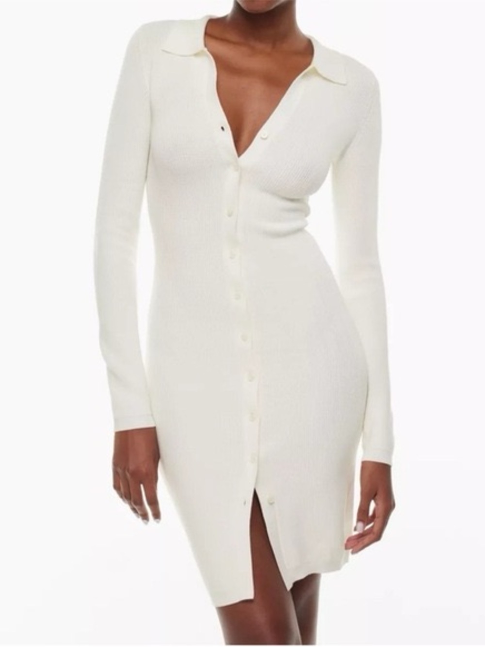 Aritzia Wilfred Cove Button-Up Sweater Dress